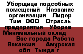 Уборщица подсобных помещений › Название организации ­ Лидер Тим, ООО › Отрасль предприятия ­ Уборка › Минимальный оклад ­ 27 500 - Все города Работа » Вакансии   . Амурская обл.,Тында г.